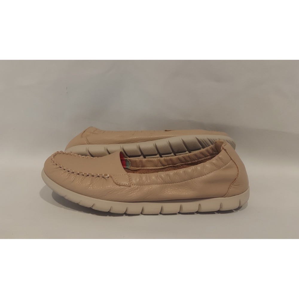 SAS Womens Latte Sunny Slip-On Leather Loafers Moccasins Flats Size 8.5
